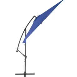 MAISON EXCLUSIVE - Parasol de jardin en porte-à-faux avec mât en aluminium bleu
