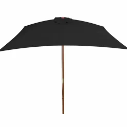 MAISON EXCLUSIVE - Parasol de jardin avec mât en bois noir 200x300 cm