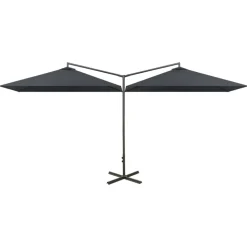 MAISON EXCLUSIVE - Parasol de jardin double avec mât en acier anthracite 600x300cm