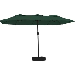MAISON EXCLUSIVE - Parasol de jardin à double tête avec led vert 449x265 cm