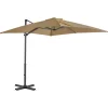MAISON EXCLUSIVE - Parasol de jardin en porte-à-faux et poteau en aluminium taupe