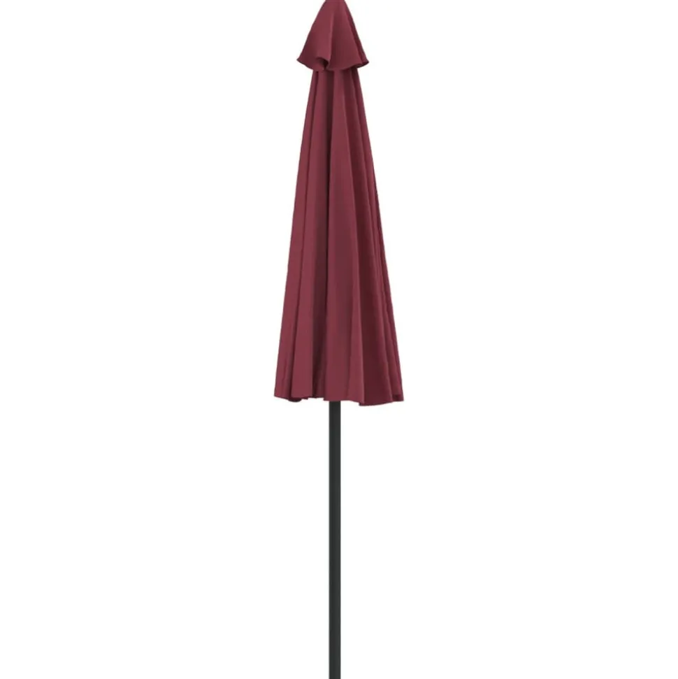 MAISON EXCLUSIVE - Parasol de balcon mât en aluminium bordeaux 270x144x222 cm demi