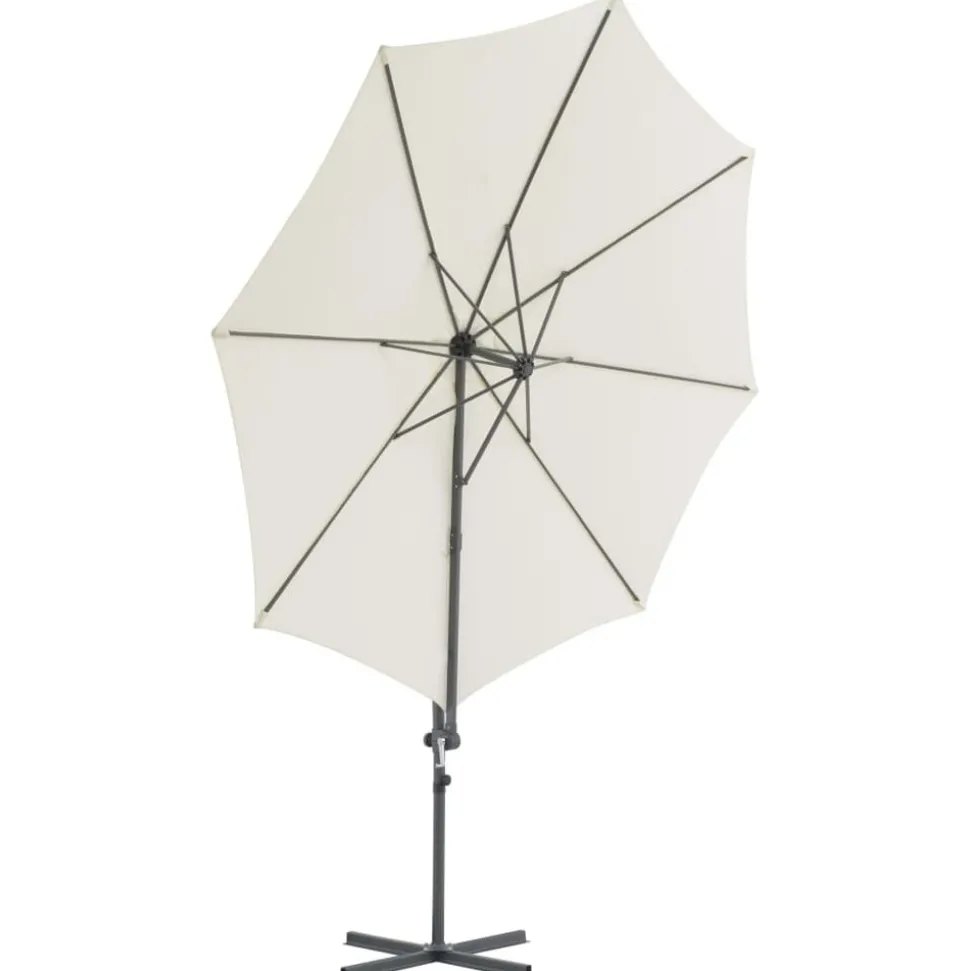 MAISON EXCLUSIVE - Parasol de jardin en porte-à-faux avec mât en acier sable