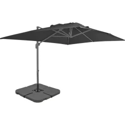 MAISON EXCLUSIVE - Parasol de jardin avec base portable anthracite