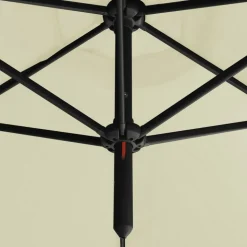 MAISON EXCLUSIVE - Parasol de jardin double avec mât en acier sable 600 cm