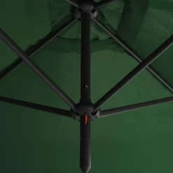 MAISON EXCLUSIVE - Parasol de jardin double avec mât en acier vert 600x300 cm