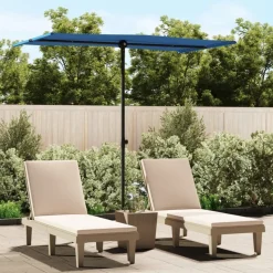 MAISON EXCLUSIVE - Parasol de jardin avec mât en aluminium 180x110 cm bleu azuré
