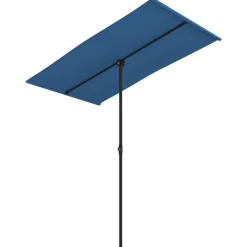 MAISON EXCLUSIVE - Parasol de jardin avec mât en aluminium 180x110 cm bleu azuré