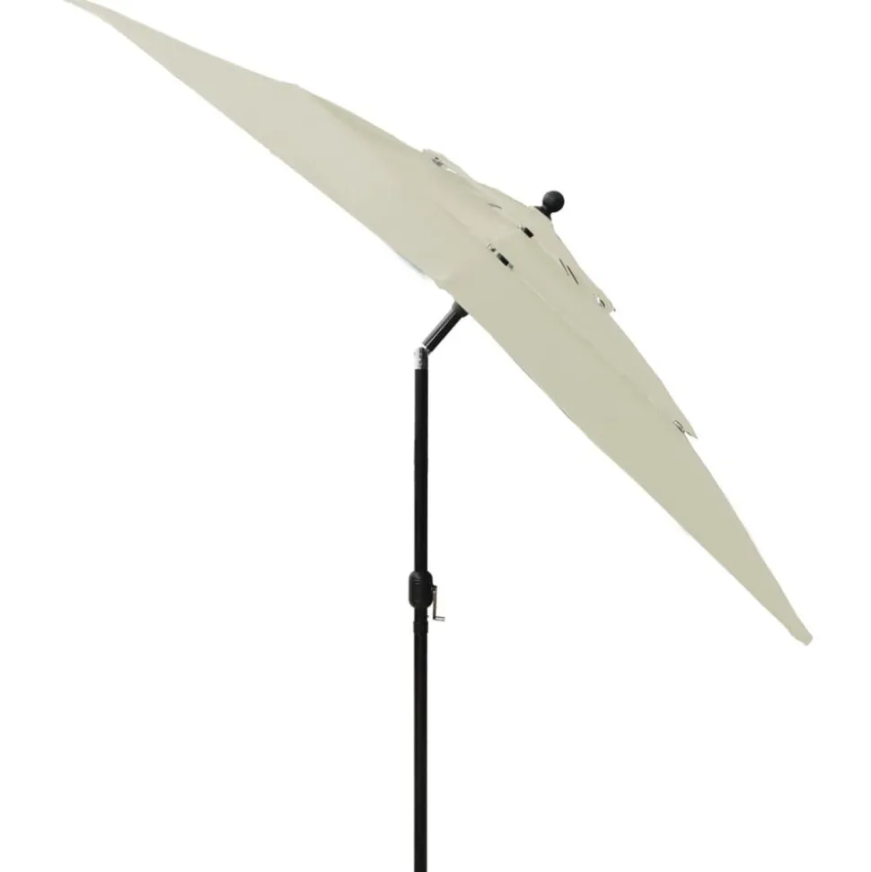 MAISON EXCLUSIVE - Parasol de jardin à 3 niveaux avec mât en aluminium sable