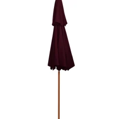 MAISON EXCLUSIVE - Parasol à deux étages avec mât en bois rouge bordeaux 270 cm