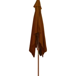 MAISON EXCLUSIVE - Parasol de jardin avec mât en bois terre cuite 200x300 cm