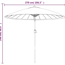 MAISON EXCLUSIVE - Parasol d'extérieur avec mât en aluminium 270 cm rouge bordeaux