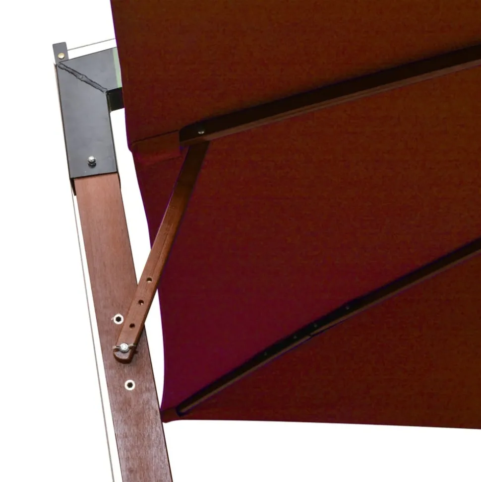 MAISON EXCLUSIVE - Parasol de jardin suspendu avec mât terre cuite bois de sapin
