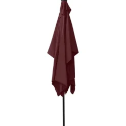 MAISON EXCLUSIVE - Parasol de jardin avec led et mât en acier rouge bordeaux 2x3 m