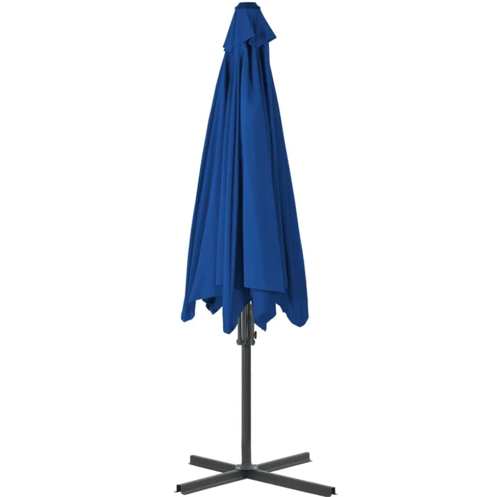 MAISON EXCLUSIVE - Parasol de jardin avec mât en acier bleu 300x230 cm
