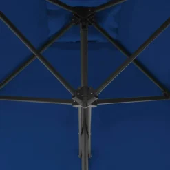 MAISON EXCLUSIVE - Parasol de jardin avec mât en acier bleu 300x230 cm
