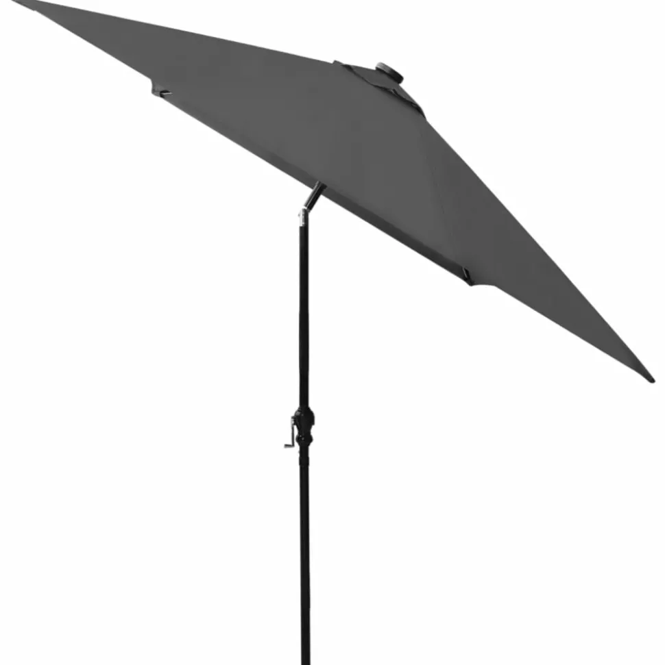 MAISON EXCLUSIVE - Parasol de jardin avec led et mât en acier anthracite 2x3 m