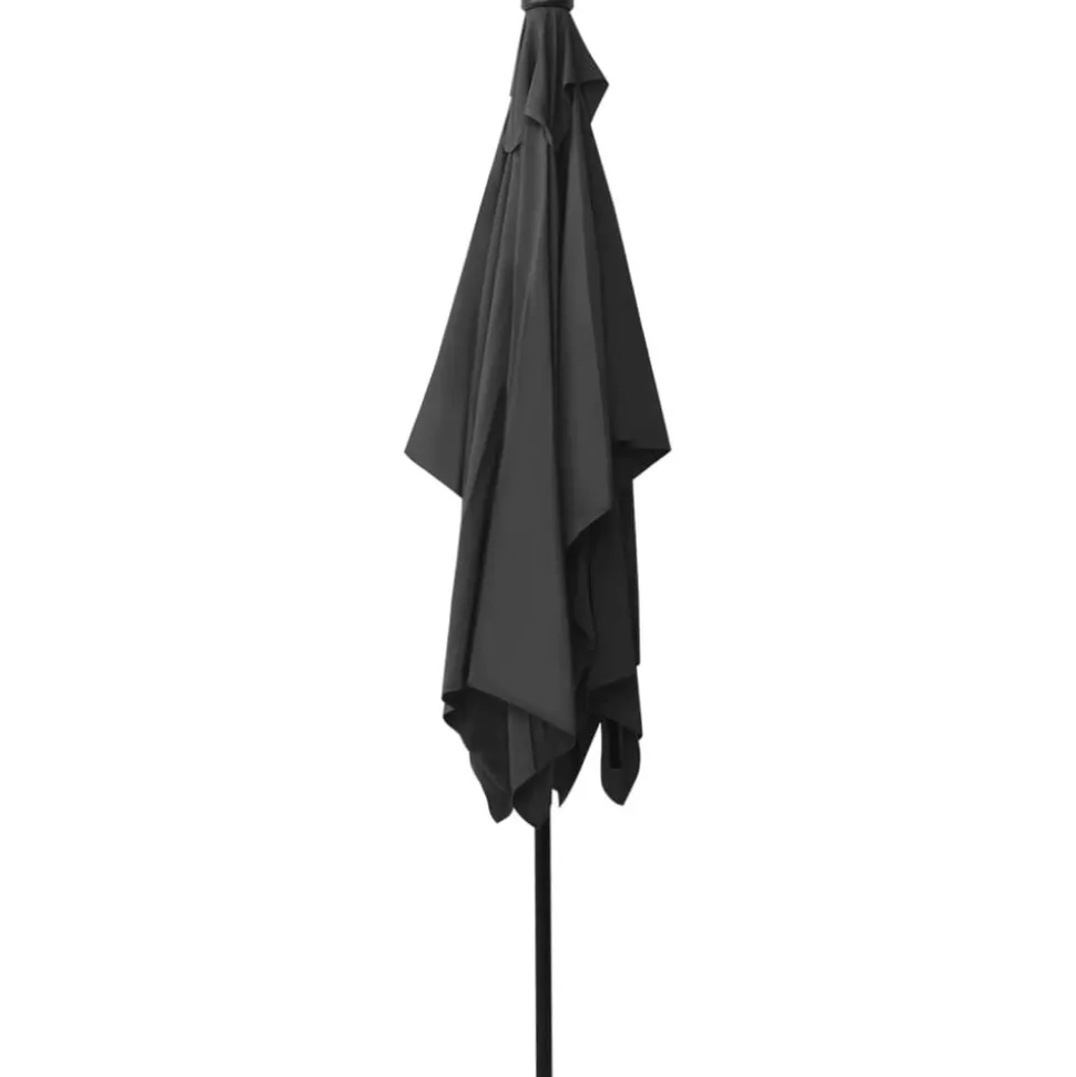 MAISON EXCLUSIVE - Parasol de jardin avec led et mât en acier anthracite 2x3 m