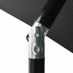 MAISON EXCLUSIVE - Parasol de jardin avec led et mât en acier anthracite 2x3 m