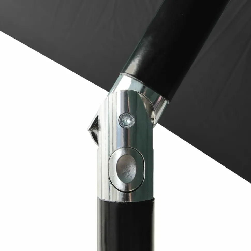 MAISON EXCLUSIVE - Parasol de jardin avec led et mât en acier anthracite 2x3 m