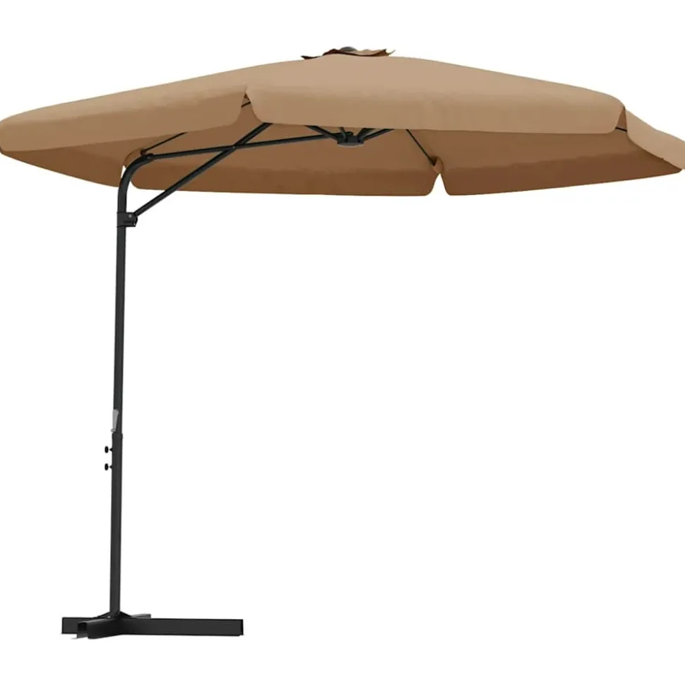 MAISON EXCLUSIVE - Parasol de jardin avec mât en acier 300 cm taupe