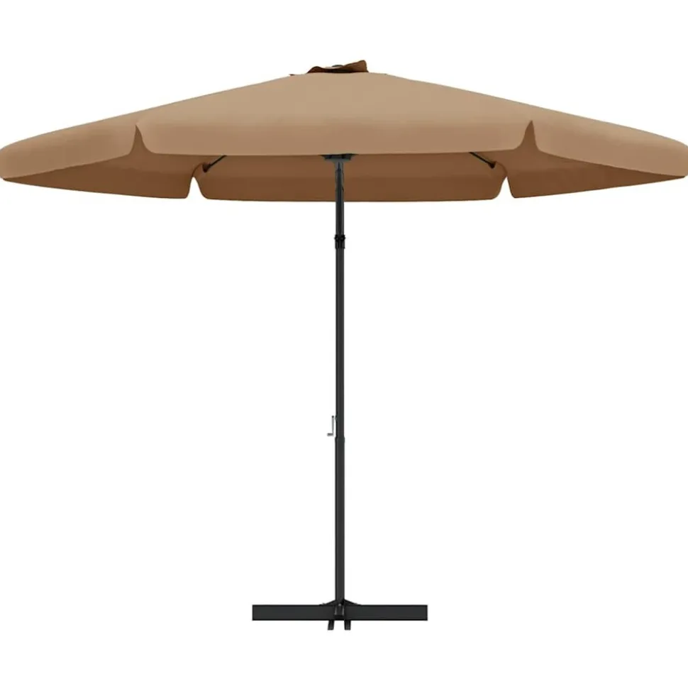MAISON EXCLUSIVE - Parasol de jardin avec mât en acier 300 cm taupe