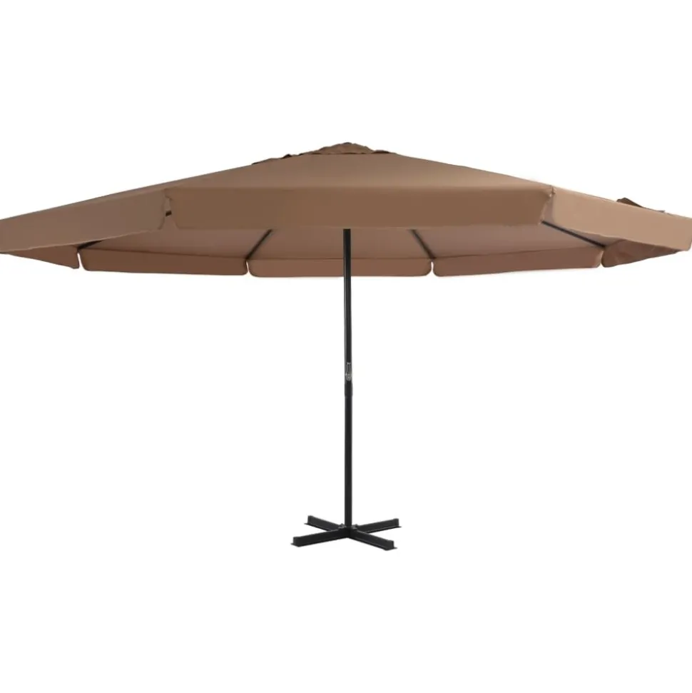 MAISON EXCLUSIVE - Parasol d'extérieur avec poteau en aluminium 500 cm taupe