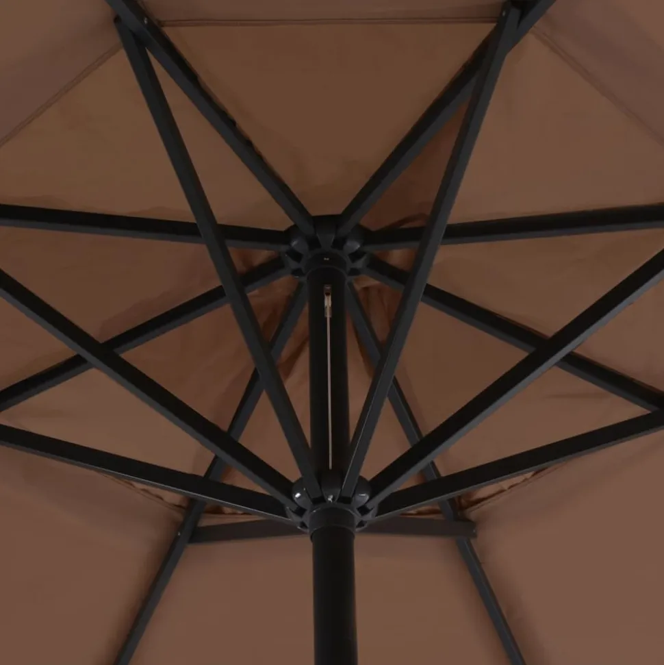 MAISON EXCLUSIVE - Parasol d'extérieur avec poteau en aluminium 500 cm taupe