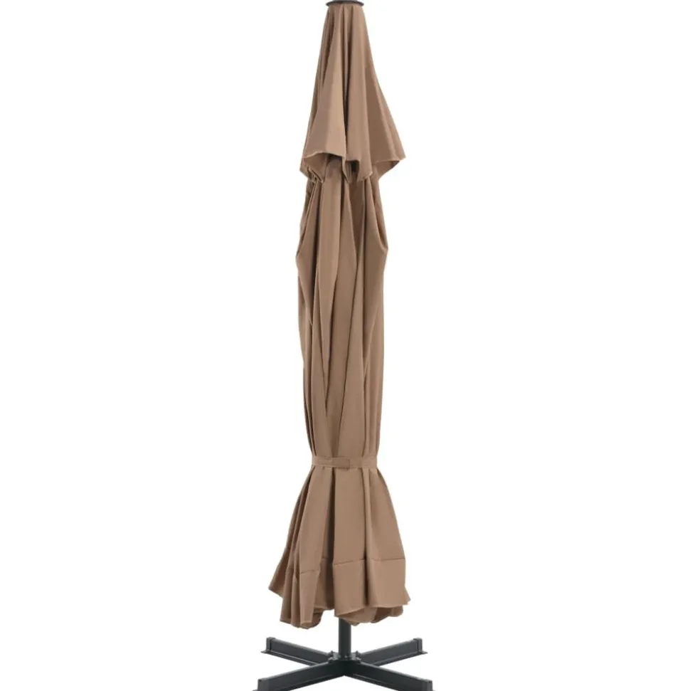 MAISON EXCLUSIVE - Parasol d'extérieur avec poteau en aluminium 500 cm taupe