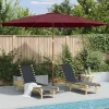 MAISON EXCLUSIVE - Parasol d'extérieur avec mât en bois 350 cm bordeaux