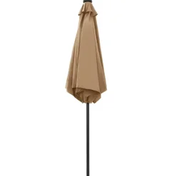 MAISON EXCLUSIVE - Parasol de jardin avec lumières led et mât en aluminium taupe