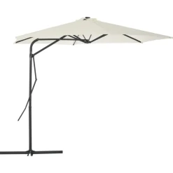 MAISON EXCLUSIVE - Parasol d'extérieur avec poteau en acier 300 cm sable