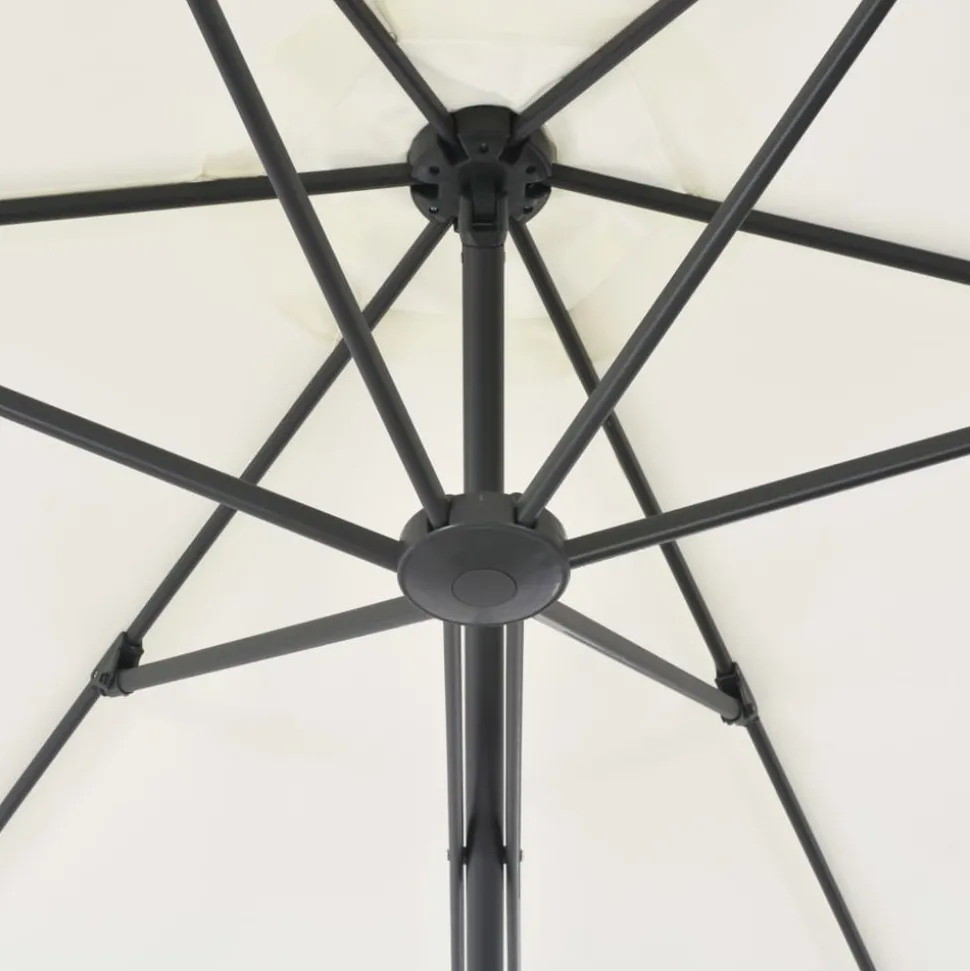 MAISON EXCLUSIVE - Parasol d'extérieur avec poteau en acier 300 cm sable