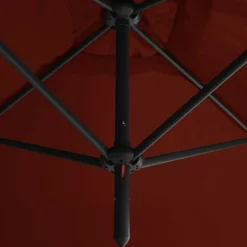 MAISON EXCLUSIVE - Parasol de jardin double et mât en acier terre cuite 600x300 cm