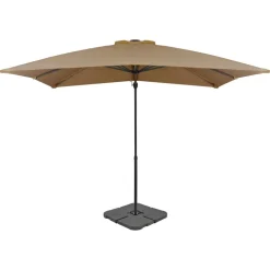 MAISON EXCLUSIVE - Parasol de jardin avec base portable taupe