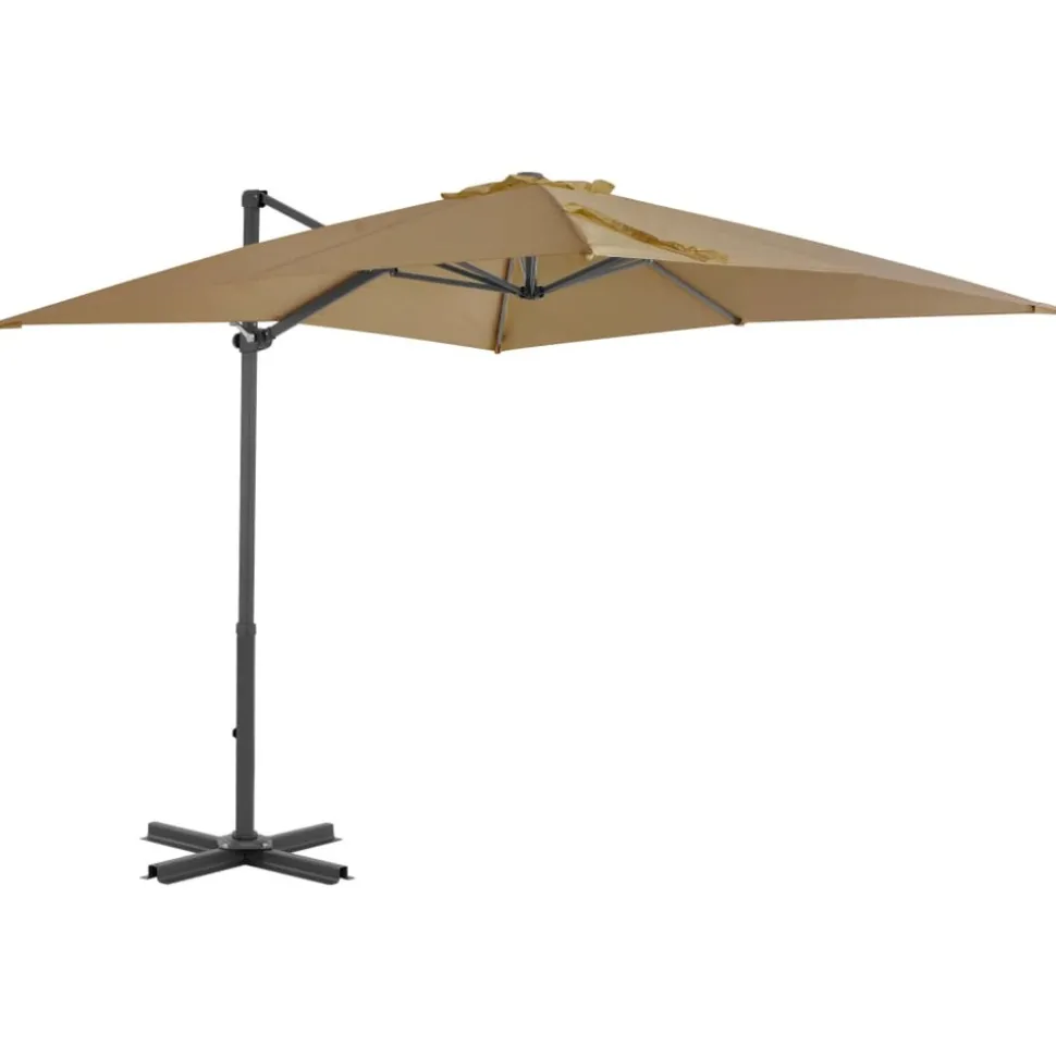 MAISON EXCLUSIVE - Parasol de jardin avec base portable taupe