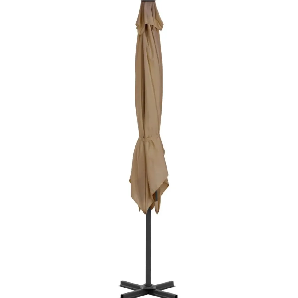 MAISON EXCLUSIVE - Parasol de jardin avec base portable taupe