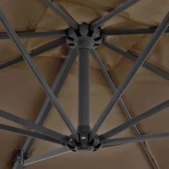 MAISON EXCLUSIVE - Parasol de jardin avec base portable taupe