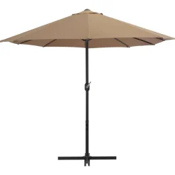 MAISON EXCLUSIVE - Parasol d'extérieur et poteau en aluminium 460x270 cm taupe