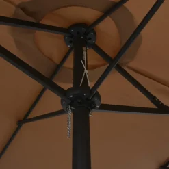 MAISON EXCLUSIVE - Parasol d'extérieur et poteau en aluminium 460x270 cm taupe