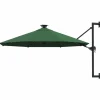 MAISON EXCLUSIVE - Parasol mural de jardin avec led 300 cm vert