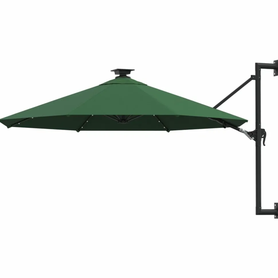MAISON EXCLUSIVE - Parasol mural de jardin avec led 300 cm vert