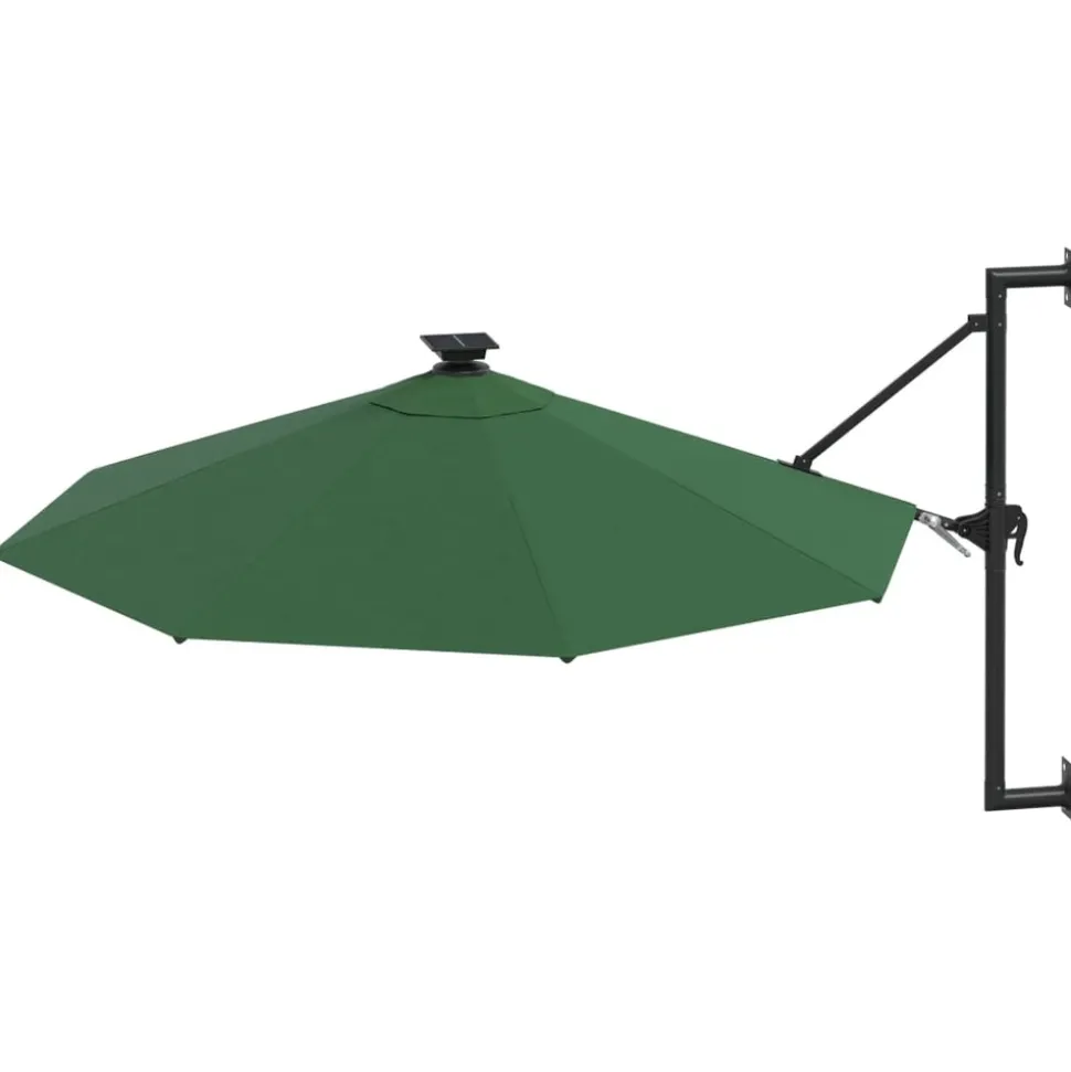 MAISON EXCLUSIVE - Parasol mural de jardin avec led 300 cm vert