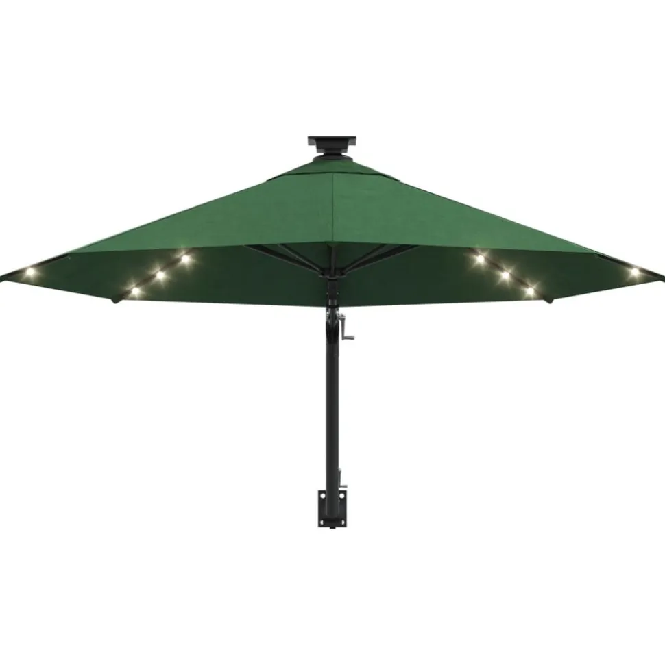 MAISON EXCLUSIVE - Parasol mural de jardin avec led 300 cm vert