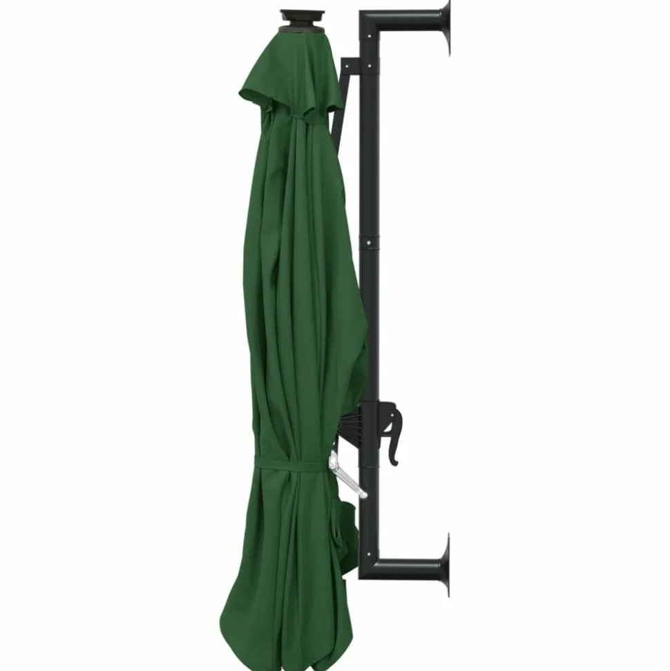 MAISON EXCLUSIVE - Parasol mural de jardin avec led 300 cm vert