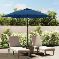 MAISON EXCLUSIVE - Parasol d'extérieur avec poteau en métal 300 cm azuré
