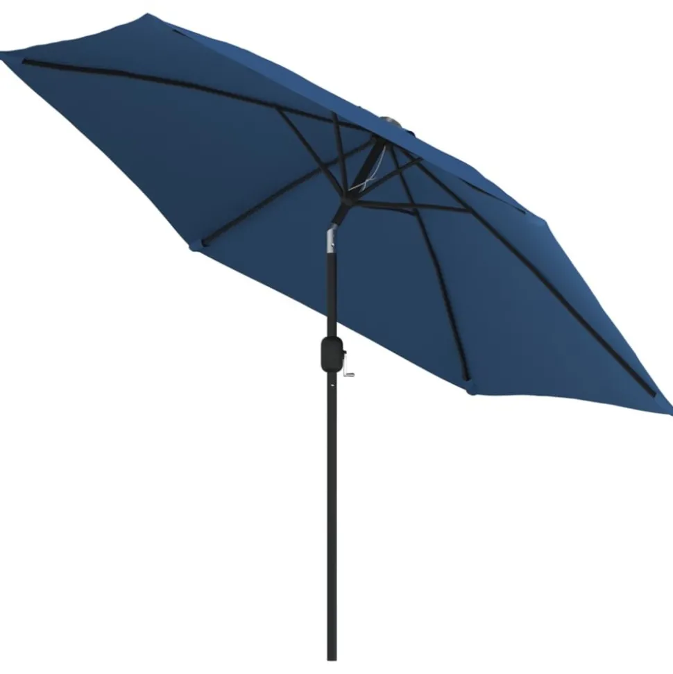 MAISON EXCLUSIVE - Parasol d'extérieur avec poteau en métal 300 cm azuré