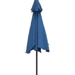 MAISON EXCLUSIVE - Parasol d'extérieur avec poteau en métal 300 cm azuré