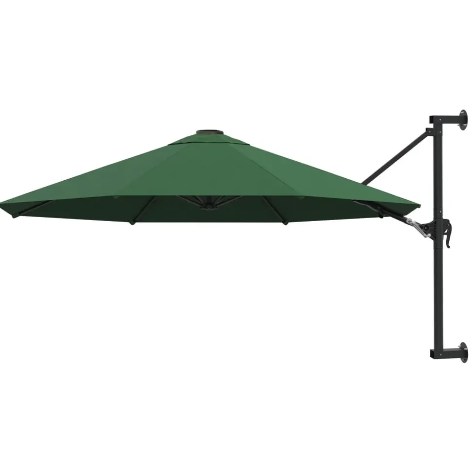 MAISON EXCLUSIVE - Parasol mural avec mât métallique 300 cm vert