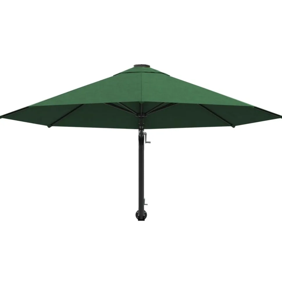 MAISON EXCLUSIVE - Parasol mural avec mât métallique 300 cm vert
